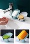 Else Soap Dish with Suction Cup Water Drain Water-Repellent Non-Slip Drainage Soap Dish Plastic Bathroom Soap Dish