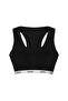Black Elastic Sports Bra And Bikini Women's Panties - 2