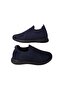 Navy Blue Knitwear Men's Casual Sneakers