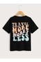 Crew Neck Travel More Back Printed Children's T-Shirt