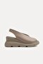 Elpidio Women's Leather Sandals Ice Gray - 4