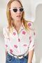 Women's Daisy Fuchsia Sleeve Folded Linen Shirt GML-19000825
