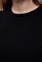 Women's Waffle Textured Crew Neck Oversize Crop T-shirt - 3