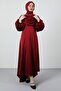 Tailed Degaje Dress Claret Red - 2