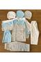 Elephant Pattern 3 Pieces 9 Pieces Newborn Male 0-3 Months Hospital Release Dress - 3