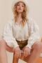 Vanilla Crew Neck Ajrulu Sleeves Scalloped Crop Knitwear Cardigan Alc-X10077