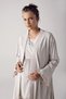 Women's Long Sleeve Stretchy Cotton Maternity Dressing Gown Pajamas Set13300 - 3