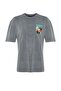 Anthracite Oversized/Wide Fit Faded Effect Mystical Printed 100% Cotton T-shirt TMNSS22TS0831 - 8