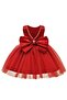 Girl's Front and Back Collar Pearl Detailed Birthday Special Day Dress - 2