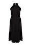 Black Halter Collar Woven Dress TBBSS23AH00207 - 6