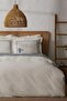 Lima 100% Cotton Double Embroidered Duvet Cover Set White - 2