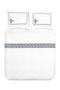 Lima 100% Cotton Double Embroidered Duvet Cover Set White - 5