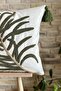 Single Punch Embroidered Decorative Linen Throw Pillow Cover - 3