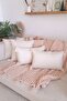 Set of 4 - 2 Square & 2 Vertical Handmade Natural Linen Authentic Organic Cotton Tasseled Throw Pillow Cover - 2