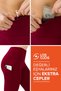 Women's Burgundy High Waist Double Pocket Compact Sports Leggings - 6