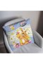 Easter Themed Teddy Bear Design Blue Yellow Colored Digital Printed Throw Pillow Cover - 4