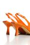 Orange Buckle Stiletto Shoes - 7