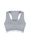 Gray Elastic Sports Bra And Bikini Women's Panties - 2