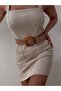 Straw Elastic Women's Belt with Buckle, Jacket Belt, Shirt Belt, Dress Belt
