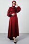 Tailed Degaje Dress Claret Red - 4
