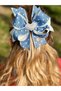 Special Design Luxury Crystal Stone Heart Brooched Jeans Jean Patterned Fabric Bow Clip Women's Children's Buckle