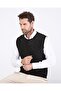 Men's Crew Neck Black Knitwear Sweater Patterned Colorful Winter Steel Knit Classic Fit - 4