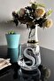 Laser Cut Non-Removable Glass Cup with Letter S - Suitable for Use as a Candle Holder-Pen Holder-Mini Vase 1 Piece - 2