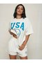 USA Basketball Printed Oversize Summer Top and Bottom T-shirt Shorts Set