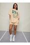 Plus Size USA Basketball Printed Oversize Summer Top and Bottom T-shirt Shorts Set - 4