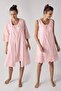 Powder Woven Cotton Maternity Nightie and Dressing Gown Set