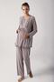 Women's Long Sleeve Stretchy Cotton Maternity Dressing Gown Pajamas Set13300 - 5