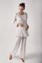 Women's Long Sleeve Stretchy Cotton Maternity Dressing Gown Pajamas Set13300 - 5