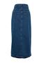 Dark Blue More Sustainable Slit Maxi Denim Skirt Twoss23Et00289 - 7