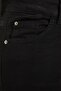 Siyah Yüksek Bel Esnek Skinny Fit Yanları Yırtmaçlı Büyük Beden Denim Şort & Bermuda TBBSS23AP00009 - 7