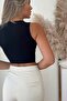 1822 Black Blouse with Tape Detail - 4