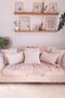 Set of 6 - 4 Square & 2 Vertical Handmade Natural Linen Authentic Organic Cotton Tasseled Throw Pillow Cover