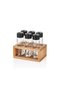 6-Piece Spice Set with Wooden Stand Lisa Spice Rack Set - 4