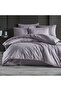 Jacquard Cotton Satin Double Duvet Cover Set Tula V2 Gray - 3