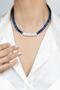 Blue Crystal Zircon Detail Necklace - 2