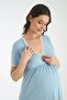 Lace Detailed Maternity and Maternity Nightgown Set - 7