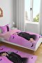 Fuchsia Bat Wednesday Addams Patterned Single Baby Kids Bedding Set - 2