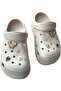 Women's Beige Ultrasoft High Sole Crocs Slipper Sandals