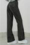 Pena Smoked Lycra Wide Leg Jeans Casual Wide Leg Denim Trousers - 3