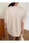 Pirate Girl Printed Unisex Beige Oversize T-shirt - 2