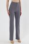 High Waist Quality Crepe Fabric Lycra Palazzo Striped Trousers Gray - 6