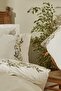 طقم غطاء لحاف Nancy مصنوع من قطن 100%، مطرز بتطريز مزدوج، باللون الأبيض - 7