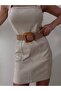 Straw Elastic Women's Belt with Buckle, Jacket Belt, Shirt Belt, Dress Belt - 4