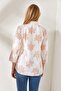 Women's Fan Orange Sleeve Folded Linen Shirt GML-19000825 - 5
