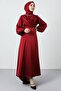 Tailed Degaje Dress Claret Red - 3