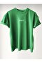 Unisex Green Brooklyn Printed Crew Neck Oversize T-Shirt